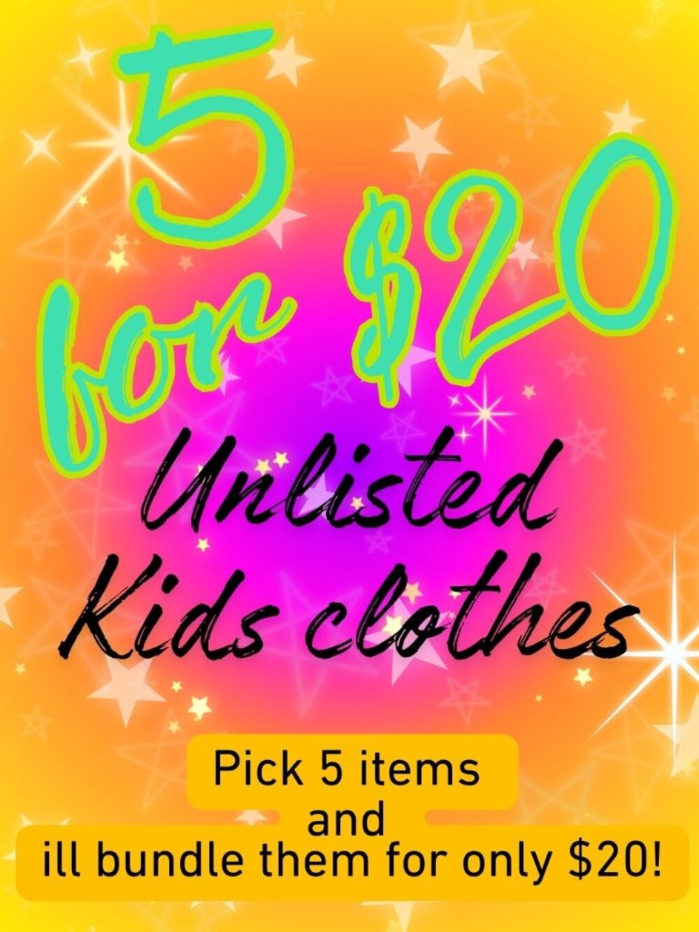 5 for $20 kids clothes bundle